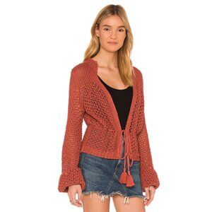 360CASHMERE Aveline Cardigan - Medium - Terracotta